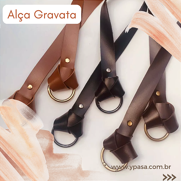 Alça Gravata luxo com argolas de 4cm