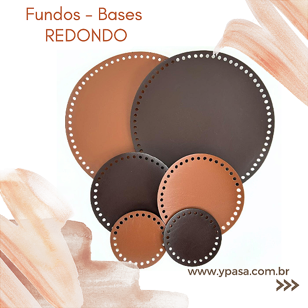 Fundos - Bases de Couro Sintético -  REDONDO vários tamanhos