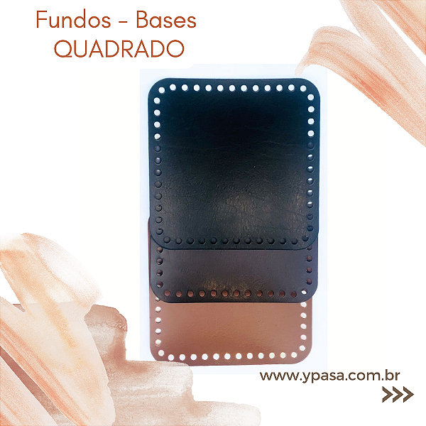 Fundos - Bases de Couro Sintético -  QUADRADO vários tamanhos