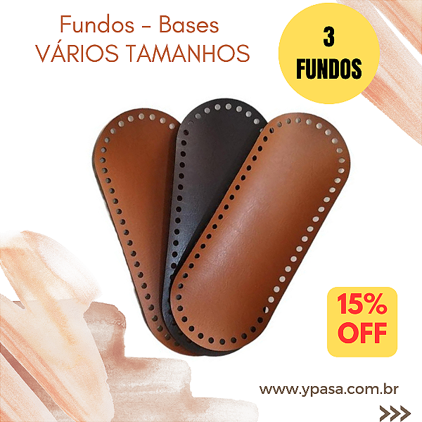 KIT 03  Fundos - Bases de Couro Sintético vários tamanhos