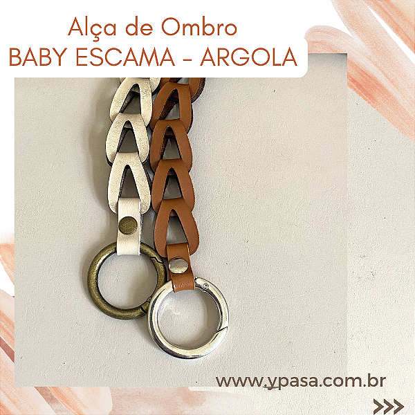 Alça Escama Baby - Ombro 70 cm- MOSQ. ARGOLAS