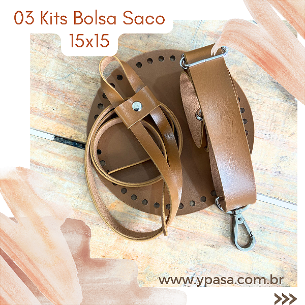 03 Kits Bolsa Saco - 15x15cm