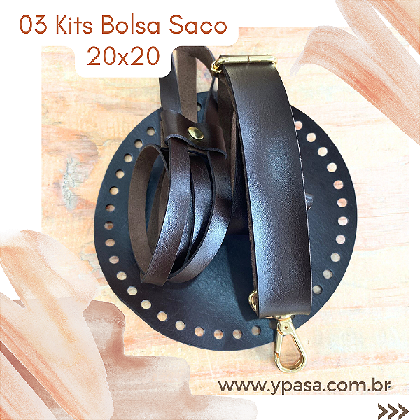 03 Kits Bolsa Saco - 20x20cm
