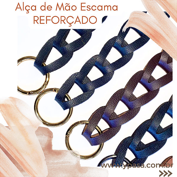 Alça de mão ESCAMA couro sintético REFORÇADO