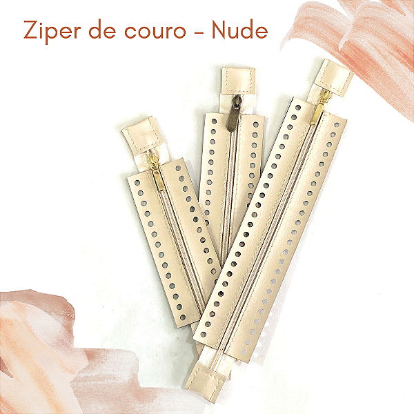 Zíper em couro -  NUDE