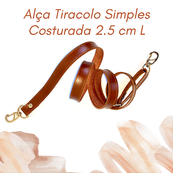 Alça Tiracolo Simples COSTURADA 2.5 CM Largura
