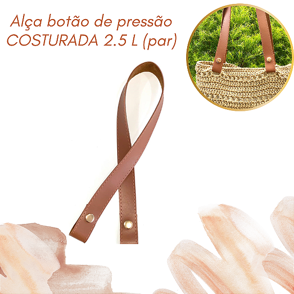 Par alça botão de pressão ombro 2.5 largura COSTURADA