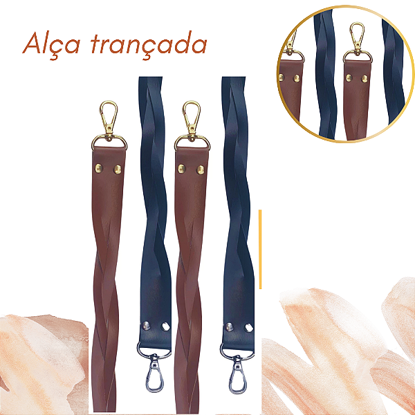 Alça Trançada com Mosquetão Lagosta Premium