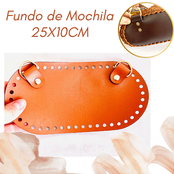 25x10 CM - Fundo / Base de couro sintético MOCHILA