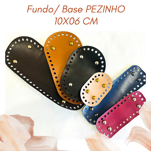10x06CM - Fundo / Base de couro sintético PEZINHO