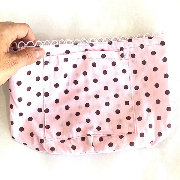 Forro de Bolsa Estampado - ROSA POÁ CAFÉ