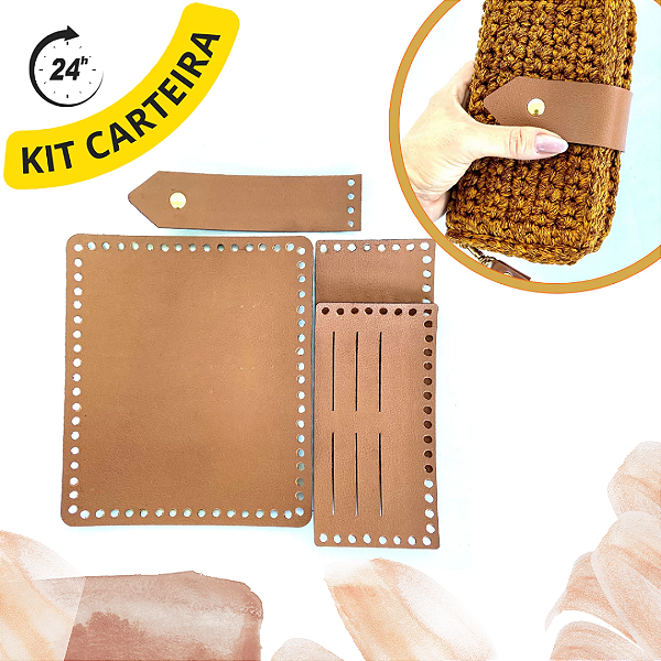 Kit Carteira em Couro Sintético