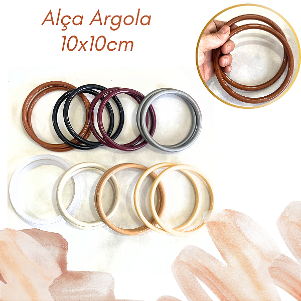 Par de Alças Acrilíco / Resina 10x10cm