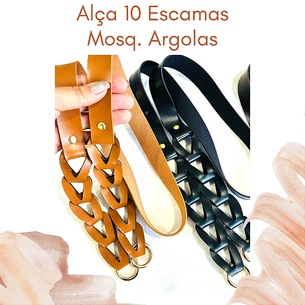 Alça 10 Escamas Mosquetão Argolas