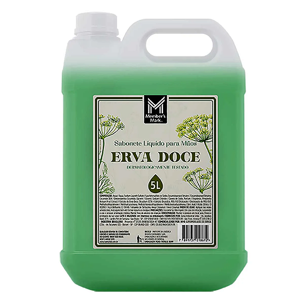 Sabonete Líquido para Mãos Erva Doce Members Galão 5l-Loreto