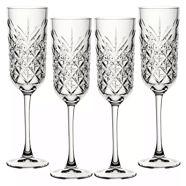 Jogo 4 taças champanhe vidro coquetel timeless espumante 175 Ml