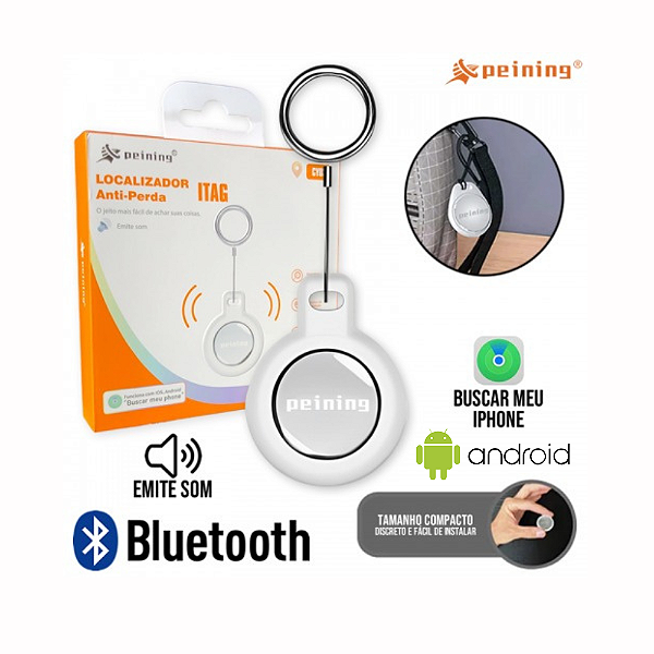 Localizador rastreador iTag Anti Perda Peining CY03 Com case de Silicone-Loreto