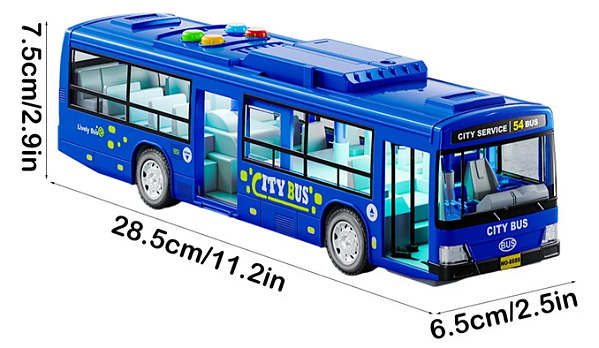 Brinquedo de Ônibus de Simulação Infantil com Grande Abertura de Porta