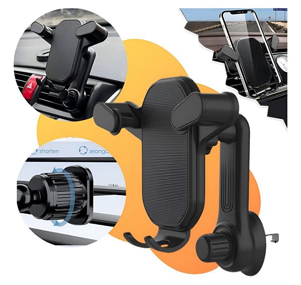 Suporte Celular Veicular Saída Ar-condicionado Com Gancho