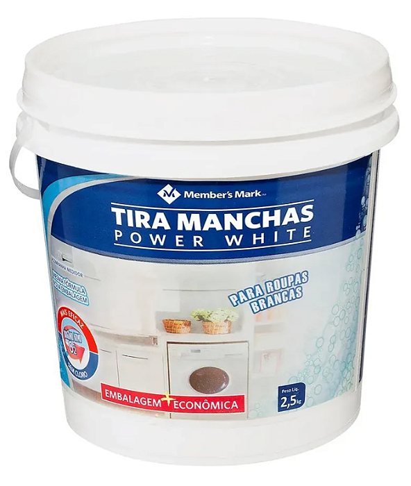 Tira Manchas Roupas Brancas Power White Member's Mark- 2,5kg-Loreto