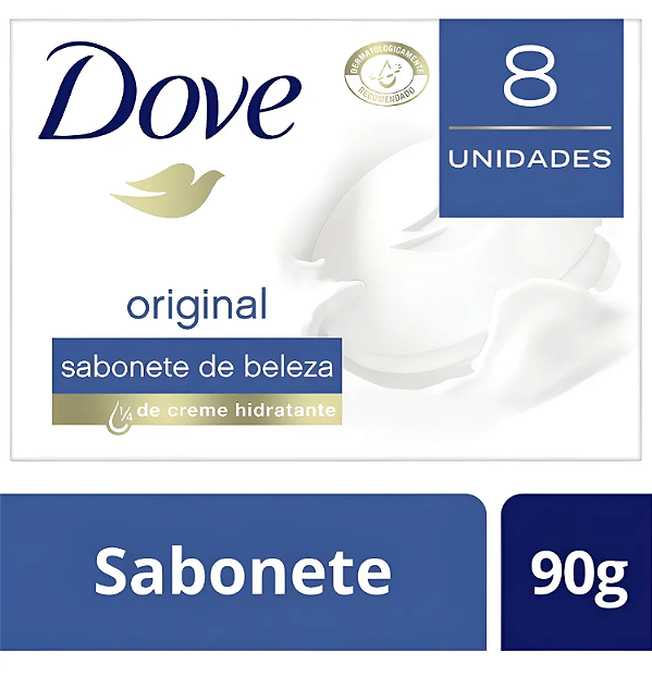 Kit Sabonete Hidratante em Barra Dove 90g com 8 unidades