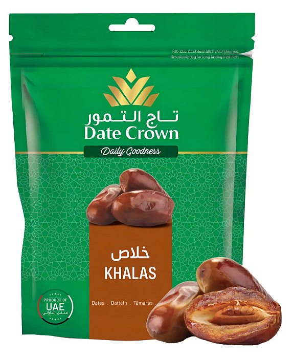 Tamaras Khalas Importadas de Dubai Date Crown Pacote 500g