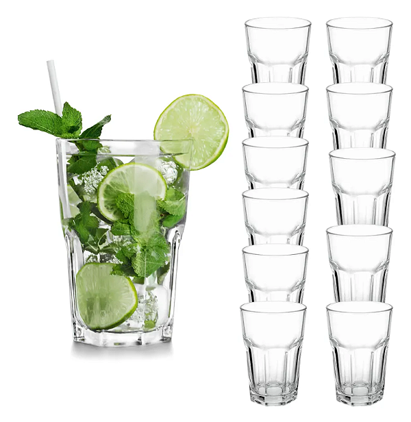 Jogo De Copos Nadir Bristol 410ml Com 12 Peças -Loreto