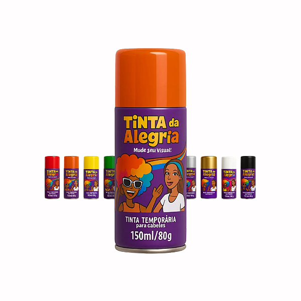 Tinta da alegria Spray colorido para cabelo -150ml-Loreto