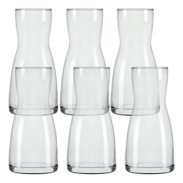 Jarra Decanter De Vinho Suco Agua 500ml Nadir 6 Unidades-Loreto