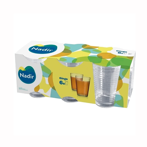 Copo nadir figueiredo 265ml Ginga kit com 6 unidades-Loreto
