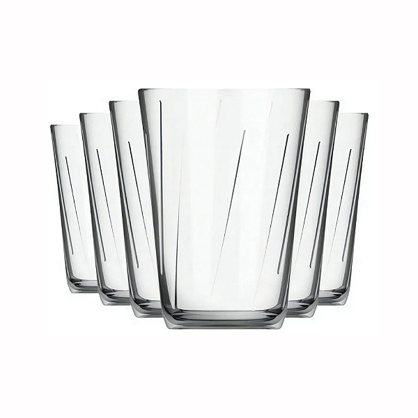 Jogo De Copos Amazon Sempre Suco Agua 190ml Nadir 6 Peças-Loreto