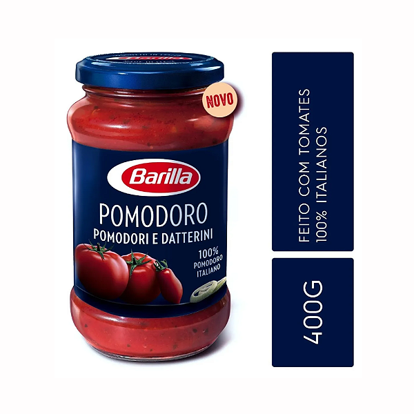 Molho de Tomate Pomodoro Barilla sem glúten 400g-Loreto