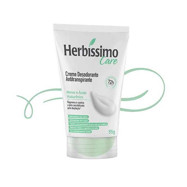 Creme Desodorante Bisnaga Àcido Hialurônico Herbíssimo 55g-Loreto