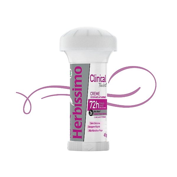 Desodorante Herbíssimo Creme Twist Clinical Rosa 45g-Loreto