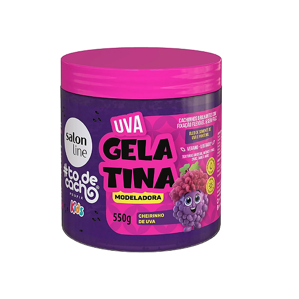 Gelatina Capilar Salon Line To de Cachos Kids - Modelador Uva 550g-Loreto