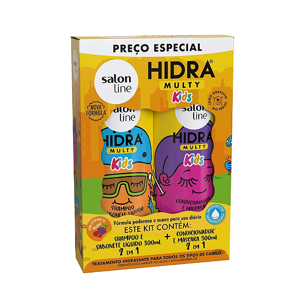 Shampoo+Condicionador Salon Line Hidra Kids 300ml-Loreto