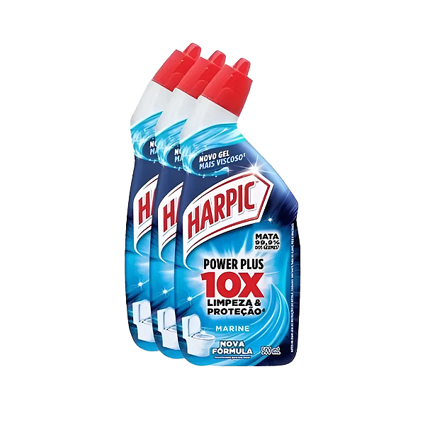 Líquido Uso Geral Harpic Power Plus Kit 3x500ml-Loreto