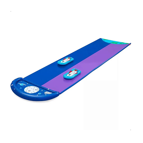 Escorregador 2 Slide Inflável Bestway Lunar Aquático Cor Colorido-Loreto