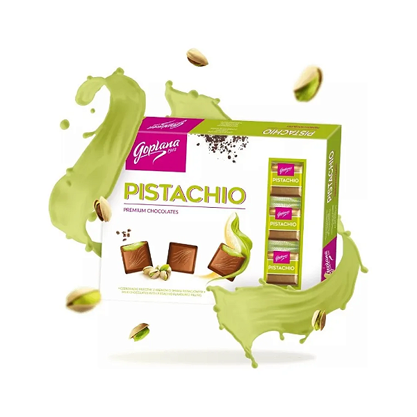 Bombons Recheados Chocolate Pistache Goplana 400g Importado-Loreto