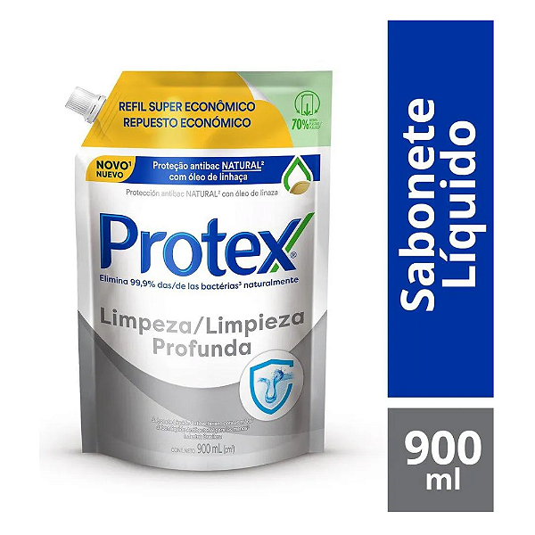 Refil Sabonete Líquido Protex Limpeza Profunda 900ml-Loreto
