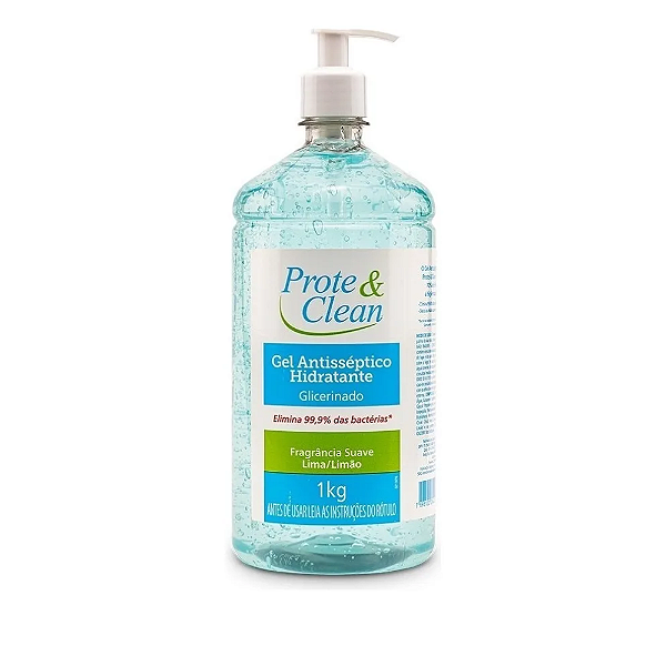 Alcool Gel Antisséptico Hidratante Prote E Clean 1kg 70% Fragrância Limão Lima-Loreto