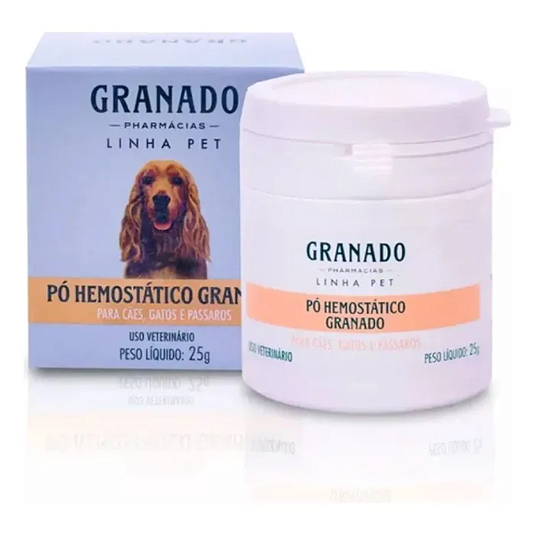 Pó Hemostático Estanca Sangue Granado 25g Cães, Gatos, Aves-Loreto
