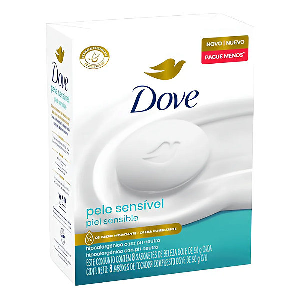 Sabonete Dove Pele Sensivel 8x90g-Loreto