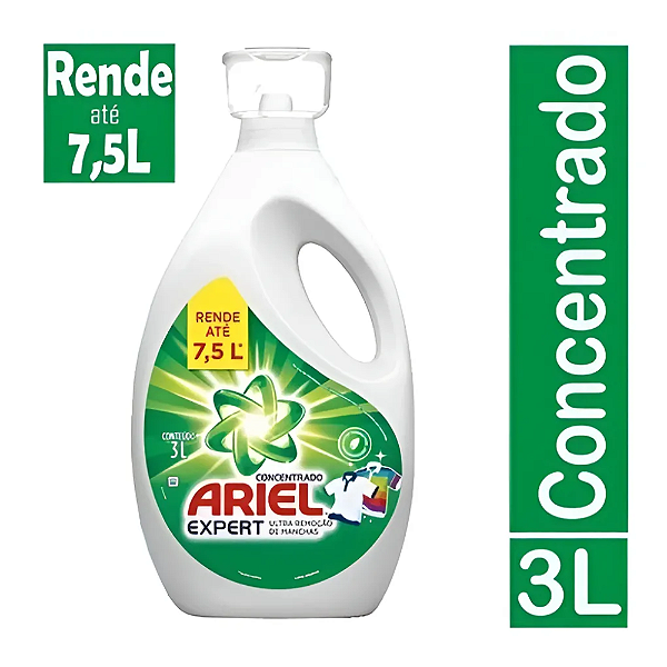 Ariel Lava Roupa Líquido - Garrafa 3L-Loreto