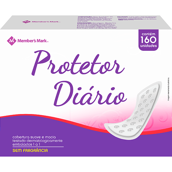 Absorvente Protetor Diário 160 Unidades Sem Abas Sem Cheiro-Loreto
