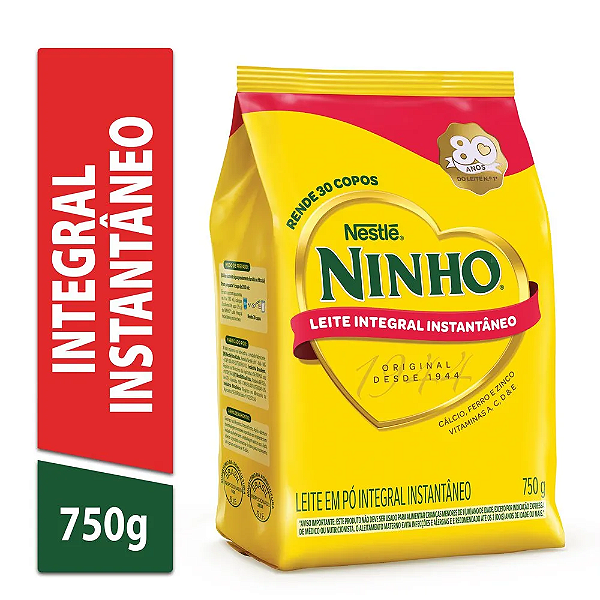 Leite em Pó Ninho Integral Instantâneo Sachê 750g-Loreto