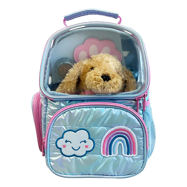 Mochila Infantil Transportadora Pet Com 10 Peças - Pet Multi - Multicolorido-loreto