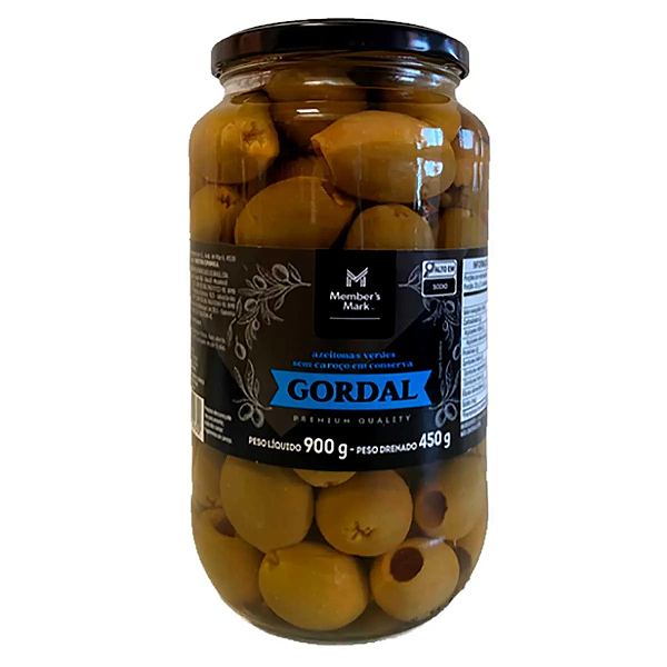 Azeitona Verde sem Caroço Member's Mark 450g-Loreto