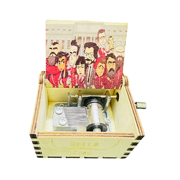 Caixinha de musica tema la casa de papel manivela + brinde-Loreto