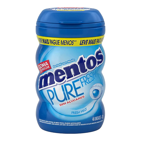 Chiclete Big Mentos Garrafa Pure Fresh 92g Vários sabores-Loreto